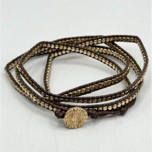 Vintage Graziano Brown gold wrap bracelet